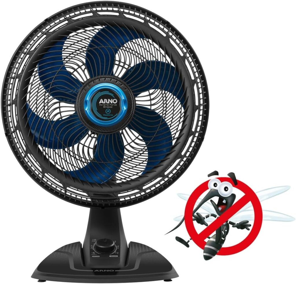 Ventilador de Mesa Repelente Líquido Desmontável Arno Xtreme Force Breeze 40cm