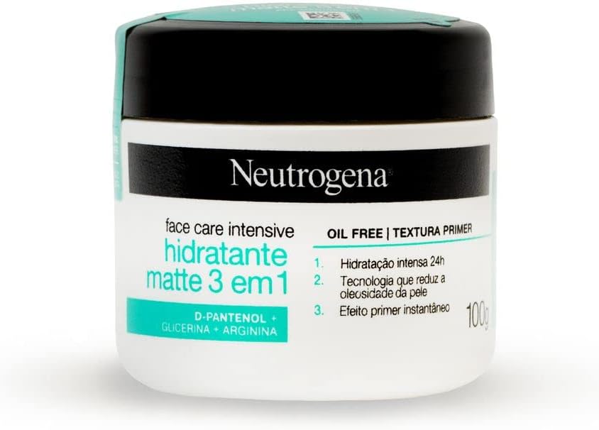 Hidratante facial 3 em 1 da Neutrogena para controle de oleosidade e efeito matte