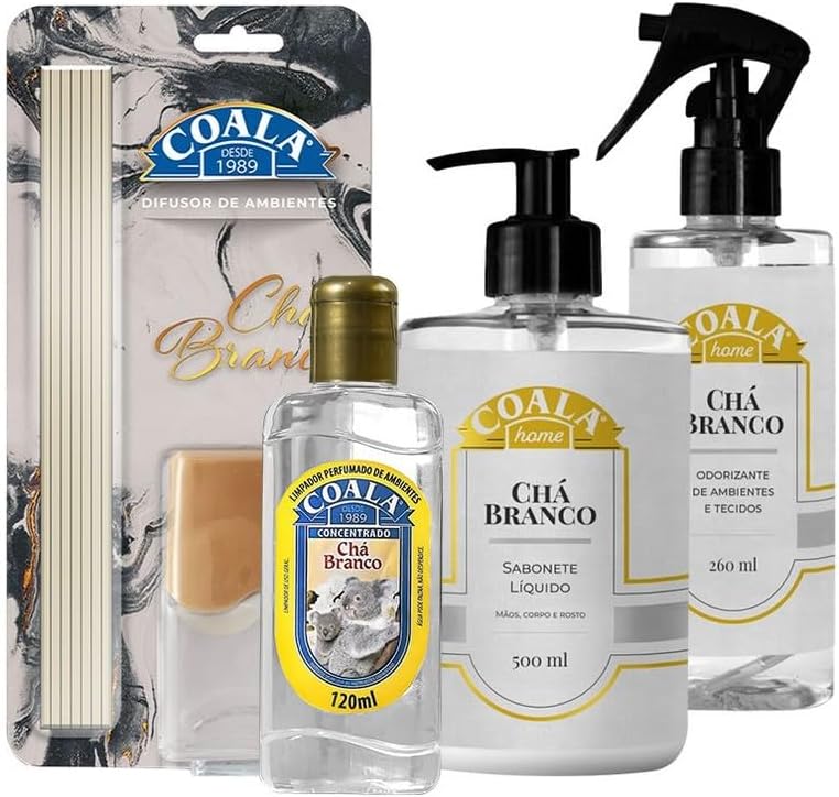 Top Difusores e Aromatizadores de Ambientes 2025 - Kit Coala Chá Branco